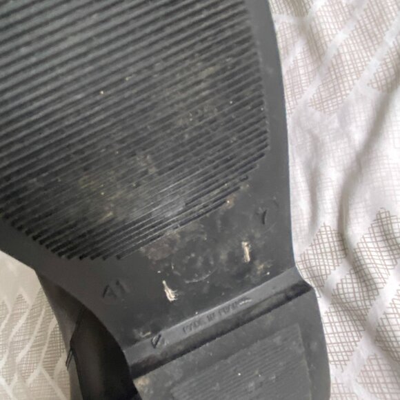 🍂 Vintage Méduse Black PVC Knee-High Minimalist Equestrian Riding Rain Boots - Picture 10 of 10